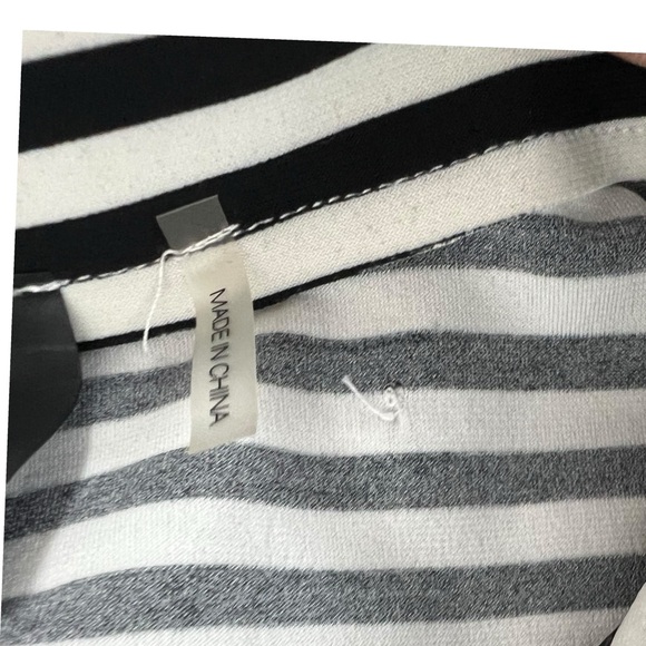 Norma Kamali Size S / 36 Shirt Dress Spliced Oversized Striped Ruffle Boho - Picture 13 of 13